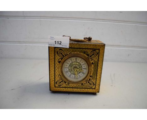 SMALL BEDSIDE CLOCK IN GILT EFFECT FRAME