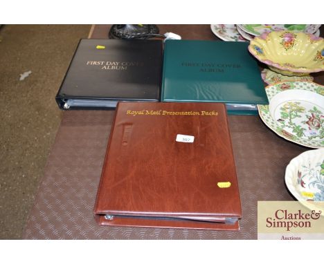 Three albums of First Day covers 