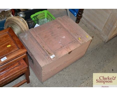A vintage painted box and two walnut trinket boxes 