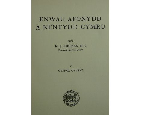 R J THOMAS - 'Enwau Afonydd a Nentydd Cymru', first edition 1938