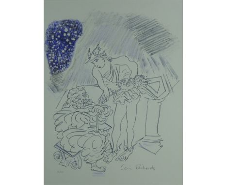CERI RICHARDS limited edition (14/100) lithograph - entitled 'From a Conversation Between Hermes & Menipeus on a Field of Sno