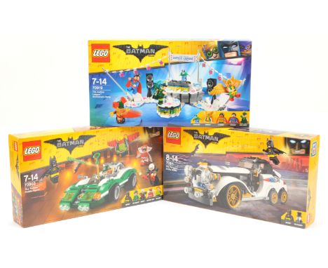 Lego The Batman Movie group (1) 70911 The Penguin - Arctic Roller (2) 70903 The Riddler- Riddler Racer (3) 70919 The Justice 