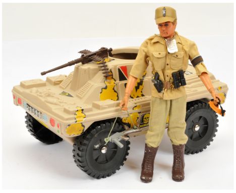 Action Man Vintage pair includes (1) loose Palitoy flock head dressed figure - not checked for completeness, (2) unboxed Sunn