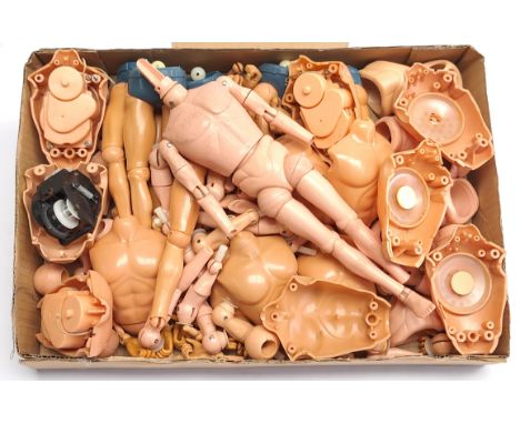 Palitoy Action Man a group of vintage figure body parts including hands, feet, arms, legs, torso's - ideal for spare parts - 