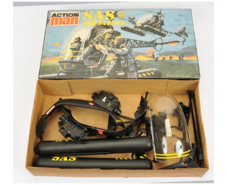 Palitoy Action Man Vintage SAS Air Strike comprising snap-together Helicopter with rotor blade action, detachable floats - co