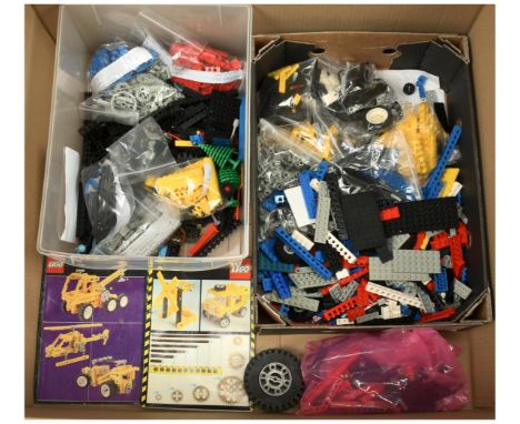 Lego Technic a quantity of loose parts &amp; sorted parts in bags with part numbers, with instructions for sets 8020 &amp; 89