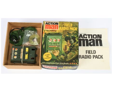 Palitoy Action Man Vintage 34155 Field Radio Pack comprising radio, headset, bag and 3 x discs - with inner card packing piec