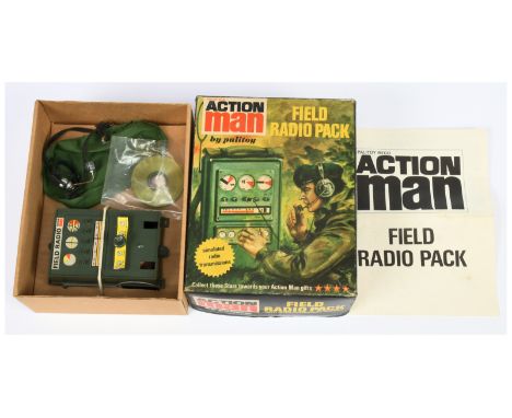 Palitoy Action Man Vintage 34155 Field Radio Pack comprising radio, headset, bag and 3 x discs - with inner card packing piec