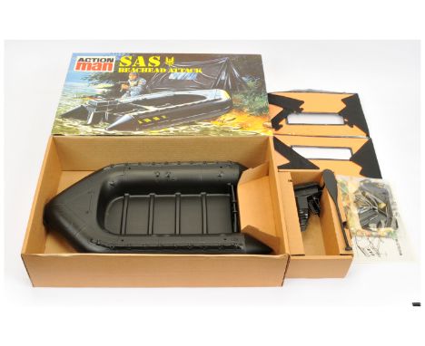 Palitoy Action Man Vintage SAS Beachhead Attack includes craft, outboard motors, survival tent, life jacket plus other access