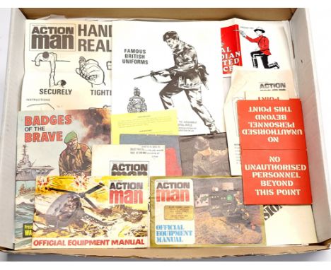 Palitoy Action Man Vintage group of various Instruction Leaflets / Ephemera / Catalogues to include; Famous British Uniforms 