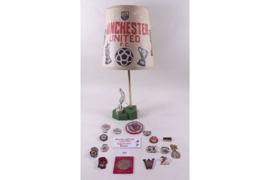 A Manchester United Football Table Lamp And A Manchester United