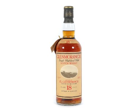GlenmorangieSingle Highland Malt, Scotch Whisky, 18 years old, 43% vol., 0,75 l, Füllstand: N. Etikett part. sich lösend, Lag