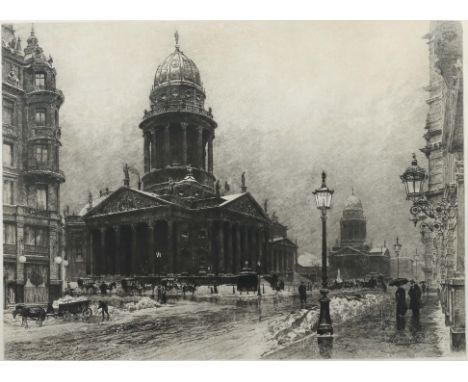 Mannfeld, Bernhard K. J.Dresden 1848 - 1925 Frankfurt a. M., Radierer und Maler, Malschüler von Otto Georgi. "Schillerplatz i