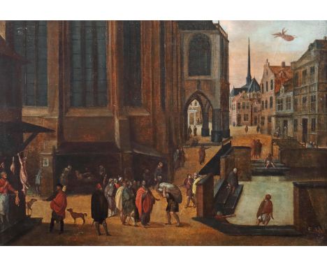 Steenwyck d. Ä., Hendrick van (attr.)Steenwyck 1550 - 1603 Frankfurt a.M., flämischer Architekturmaler. "Blick auf den Dom- u