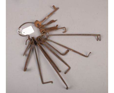 A set of 19th century lock Smiths tools / skeleton key.