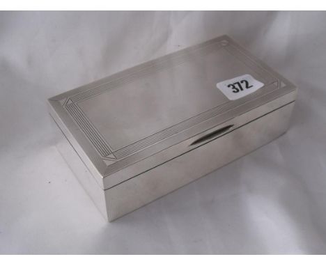 Art Deco engine turned cigarette box 7” wide Lon  1937 by MW        