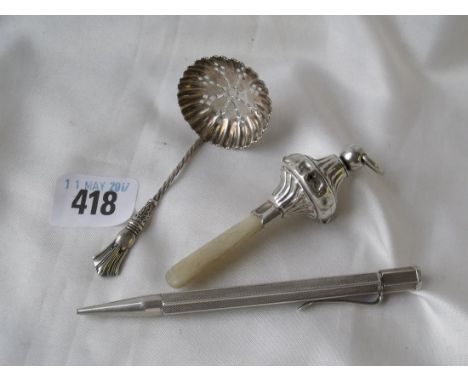 A small sifter ladle Birm 1905 by WD etc 50g inc   