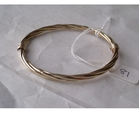 Vintage 9ct twist design bangle 4.2g     