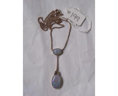 An attractive art nouveau style opal necklace    