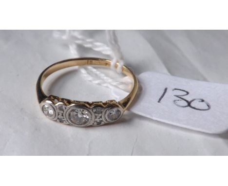 A good Edwardian 18ct gold & platinum 7 stone   diamond ring approx size 'L'      