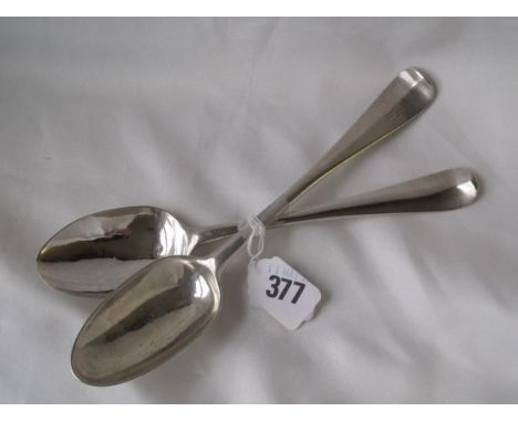 A Georgian Irish table spoon Dublin 1748 also  another 1758  150g       