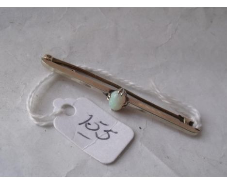 A 9ct mounted opal bar brooch     
