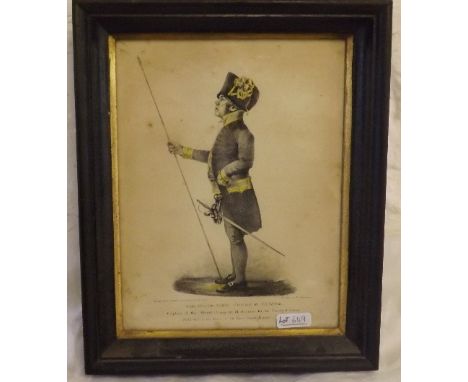 Lithograph by G Row of the noted John Cooke of  Exeter          