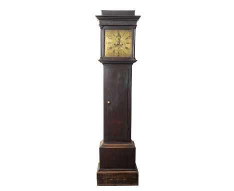 Musgrave, Taunton an oak longcase clock the eight-day duration movement striking the hours on a bell with the twelve-inch squ