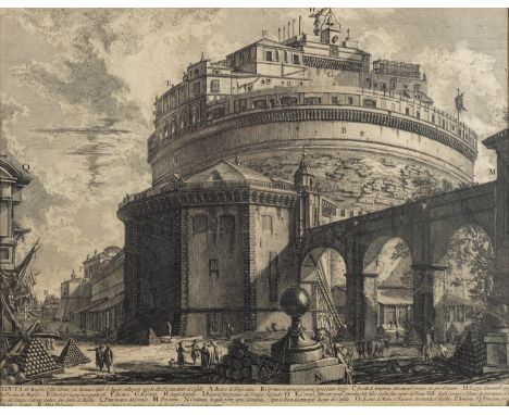 Giovanni Battista Piranesi (Italian, 1720-1778) -Veduta del Mausoleo d'Elio Adriano (ora chiamato Castello S. Angelo) -Etchin