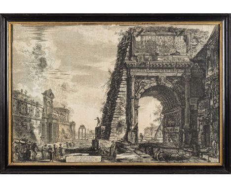 Giovanni Battista Piranesi (Italian, 1720-1778) -Veduta dell'Arco di Tito - Etching on laid paper -47.5 x 71cm 