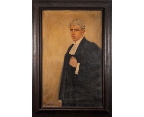 *Gladys Marguerite Baker (British, 1889-1959) -Portrait of Barrister James Guy Baker (the artist's brother) -Oil on canvas -1