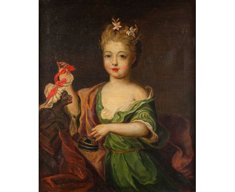 Francesca Neville (Italian, 20th Century) apparently after Jean-Marc Nattier (French, 1685-1766) -Portrait of a young girl in