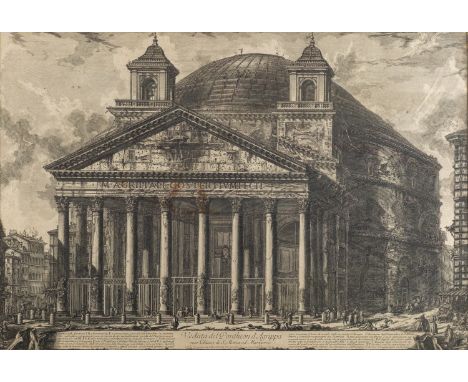 Giovanni Battista Piranesi (Italian, 1720-1778) -Veduta del Pantheon d'Agrippa (oggi Chiesa di S. Maria ad Martyres) -Etching