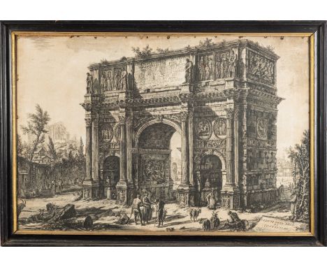Giovanni Battista Piranesi (Italian, 1720-1778) -Veduta dell'Arco di Constantino - Etching on laid paper -47.5 x 71cm 