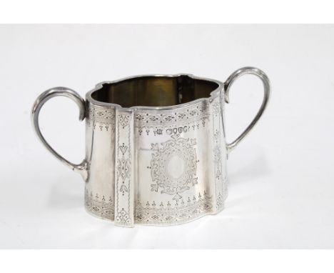 Victorian silver sugar basin, London 1879