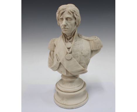 After Marshall Fredericks (1908-1998) Reconstituted marble bust of Nelson, inscribed Fredericks on the base, with commemorati