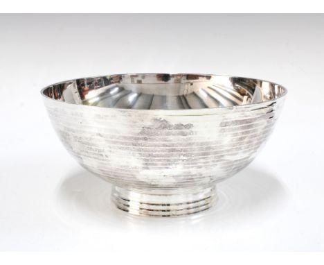 Silver plated bowl designed for Gisela Graham, 24.5 x 11.5cm