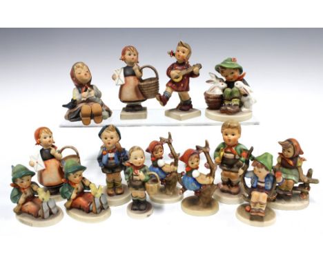 A collection of Goebel Hummel figures, tallest 12cm (14)