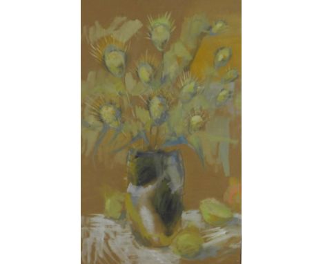 Untitled still life watercolour, apparently unsigned, framed under glass, 37 x 60cm