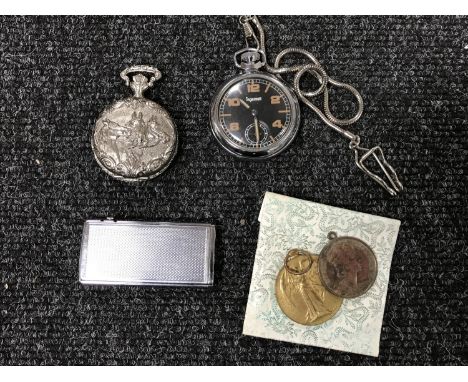 A WWI Victory medal named to PTE. T. Hoban Durham Light Infantry, together with a 1953 Coronation medal, a Ronson lighter, In