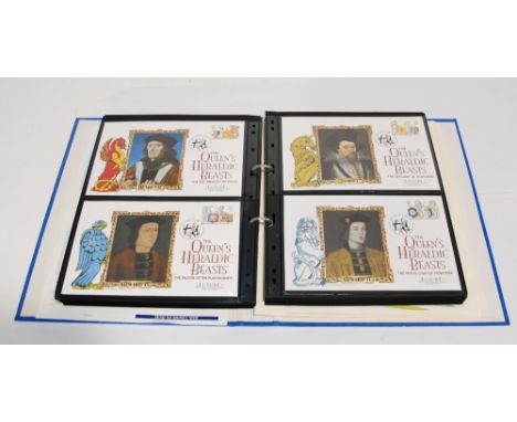 GREAT BRITAIN - A BLUE BINDER CONTAINING 'SILK' FIRST DAY COVERS 1995 - 1999, about 85 in total with large original cost