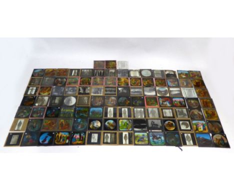 A NUMBER OF GLASS LANTERN SLIDES, mostly Religious subjects 