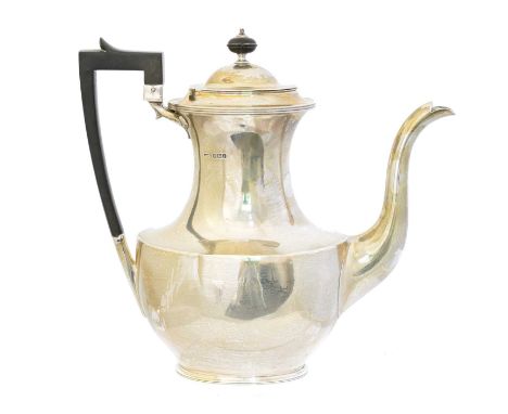 A George V silver teapot, A George V silver teapot, James Dixon &amp; Sons Ltd, Sheffield, 1911, height 23.5cm, gross weight 