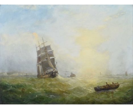 Adolphus Knell (British, active 1860-1890) Maritime scenes with various shipping Both signed, with gallery labels - 'The Unic