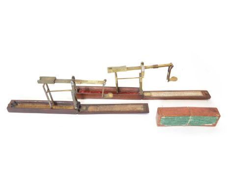 Sovereign scales Two mahogany cased sovereign scales by late R. Brown &amp; Sons, Prescot and A. Wilkinson, Ormskirk, Lancash