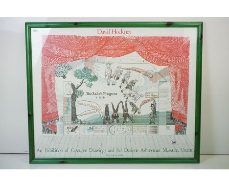 David Hockney, An Exhibition of Costume Drawings and Set Designs Ashmolean Museum, Oxford, May 18 - June 30 1981,  print, fra