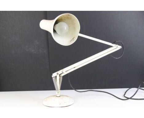 Mid 20th C 'Anglepoise Lighting Ltd' Model 90 white enamel anglepoise lamp 