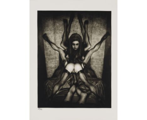 Pierre Molinier (1900-1976)Hanel Sechs ! Tirage argentique numéroté 28/43 sous l'image, tampons de l'auteur et titre au dos. 