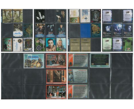Trading Cards Collection of 18 Assorted Cards with 3 Signed. Includes Blakes 7, Thunderbirds, Premium Mickey Mouse. Signed Ca