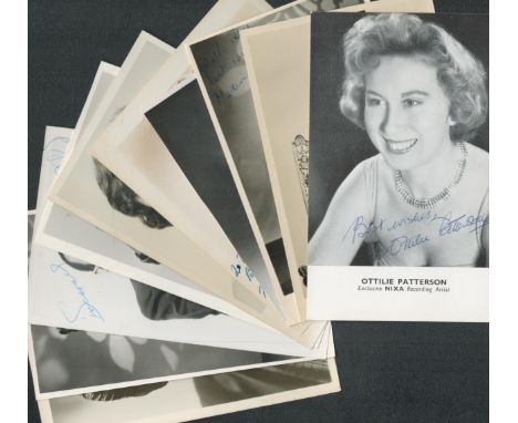 Music, a collection of 10 signed vintage photos of singers, some dedicated. Mainly 5.5x3.5, from the 1950's-60's:  Ottilie Pa
